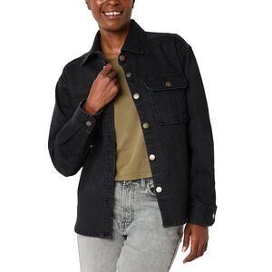 New! A.N.A Denim Shirt Jacket Women's M Mediumweight Stretch Denim Shacket